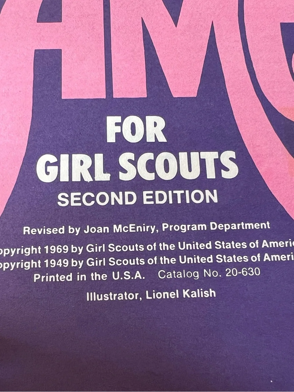 Games for Girl Scouts Book vintage 1969